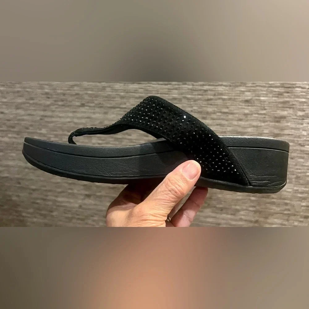 Vionic black glittered sandals size 8 - Picture 8 of 12